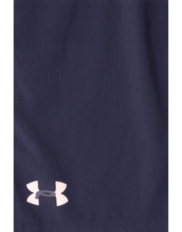 Мужские спортивные шорты с рисунком Under Armour, большие темно-синие, полиэстер