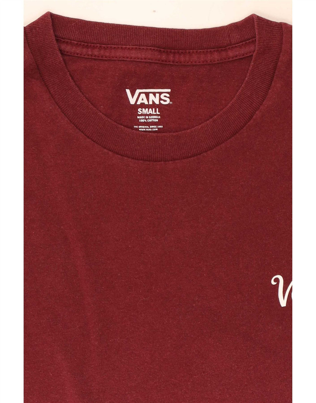 Мужская футболка Vans, маленький бордовый хлопок