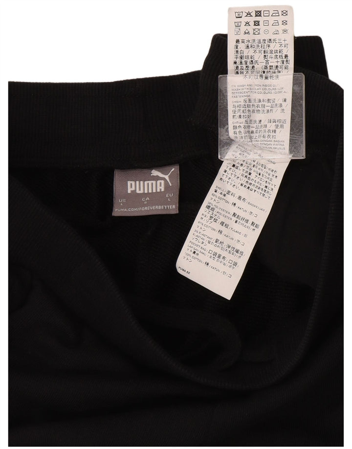 Мужские спортивные шорты Puma с графическим рисунком, большие черные хлопковые