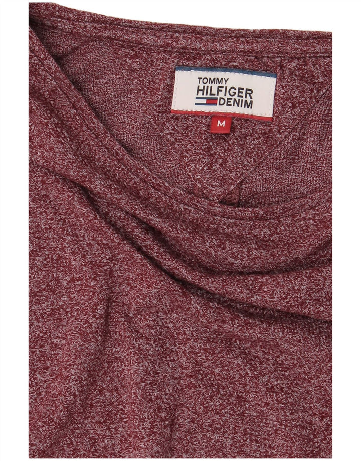 TOMMY HILFIGER Мужской топ с длинным рукавом, средний бордовый в крапинку