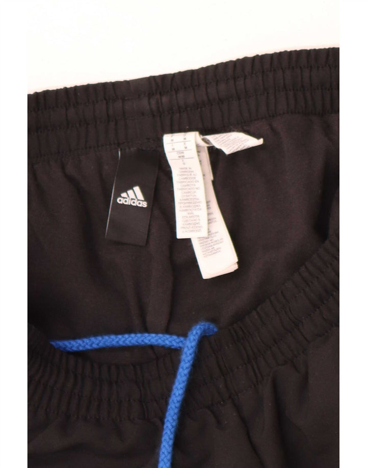 Мужские спортивные брюки Adidas для бега, средний черный полиэстер