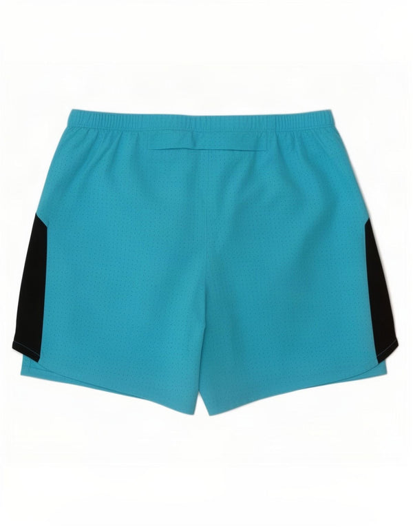 Женские спортивные шорты Nike Dri Fit с графическим рисунком, Великобритания, 8, маленькие синие, с цветными блоками