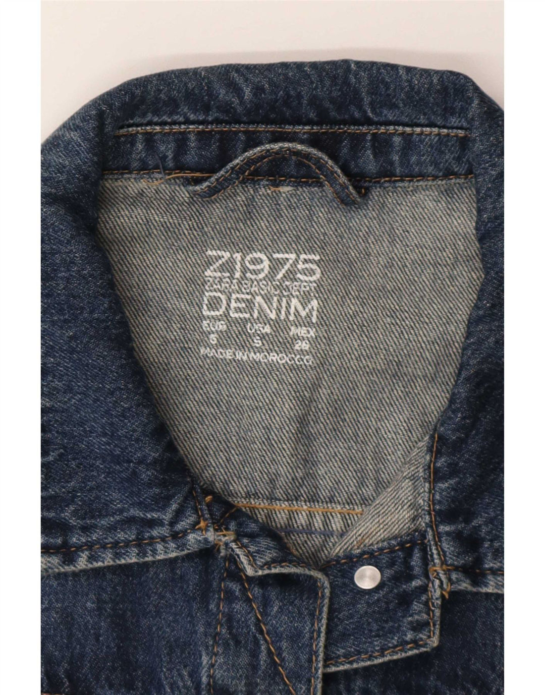 Женская джинсовая куртка Zara UK 10, маленькая синяя, хлопок