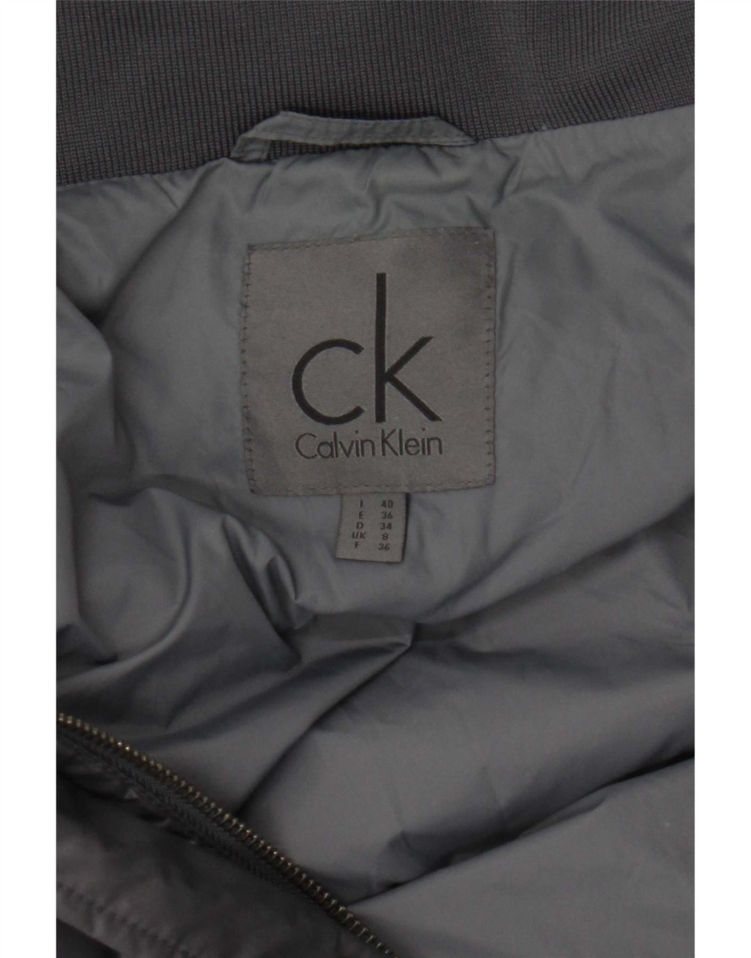 Женское стеганое пальто Calvin Klein UK 8, маленькое серое