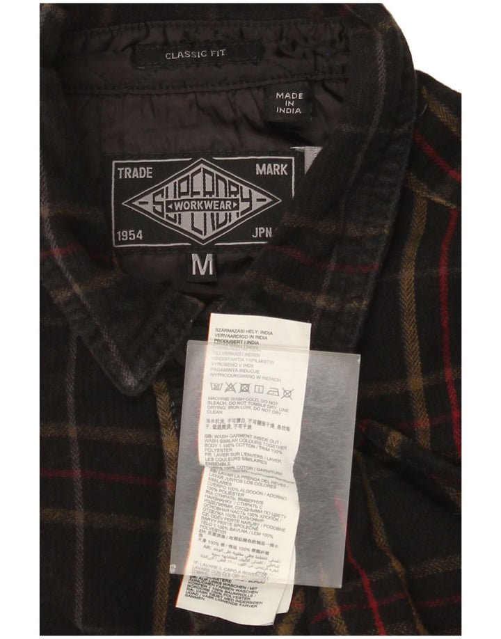 Мужская фланелевая рубашка классического кроя Superdry в разноцветную клетку среднего размера