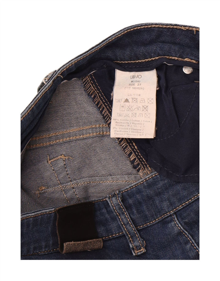 LIU JO Womens Slim Jeans W27 L30 Navy Blue Cotton