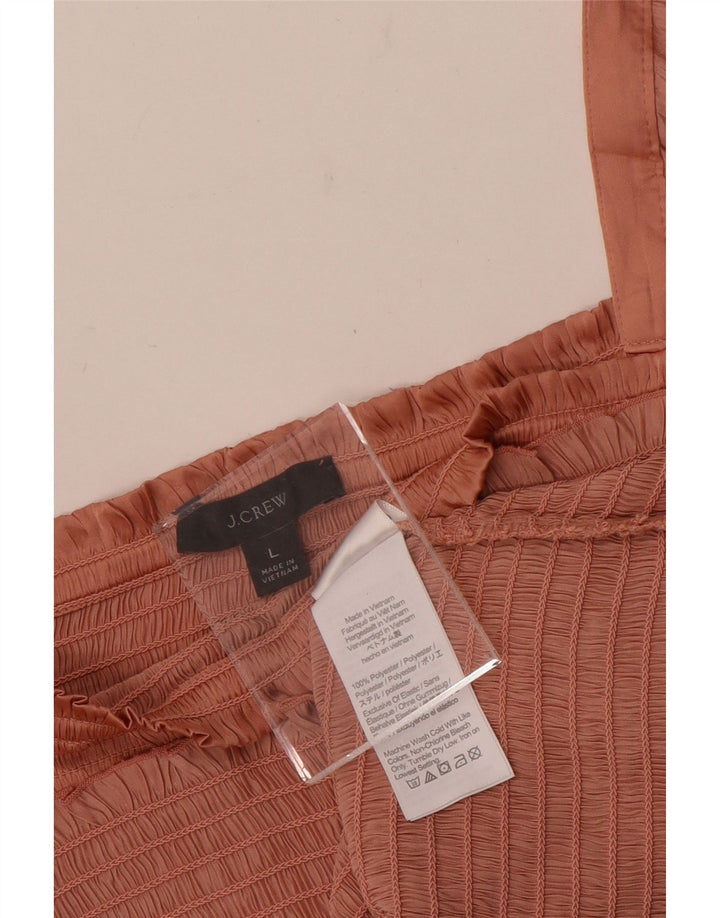 Женская блузка с длинным рукавом J. Crew, топ UK 14, большой розовый полиэстер