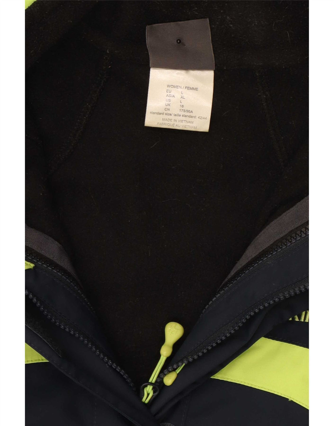 Женская ветровка Jack Wolfskin UK 16, большая темно-синяя с цветными блоками