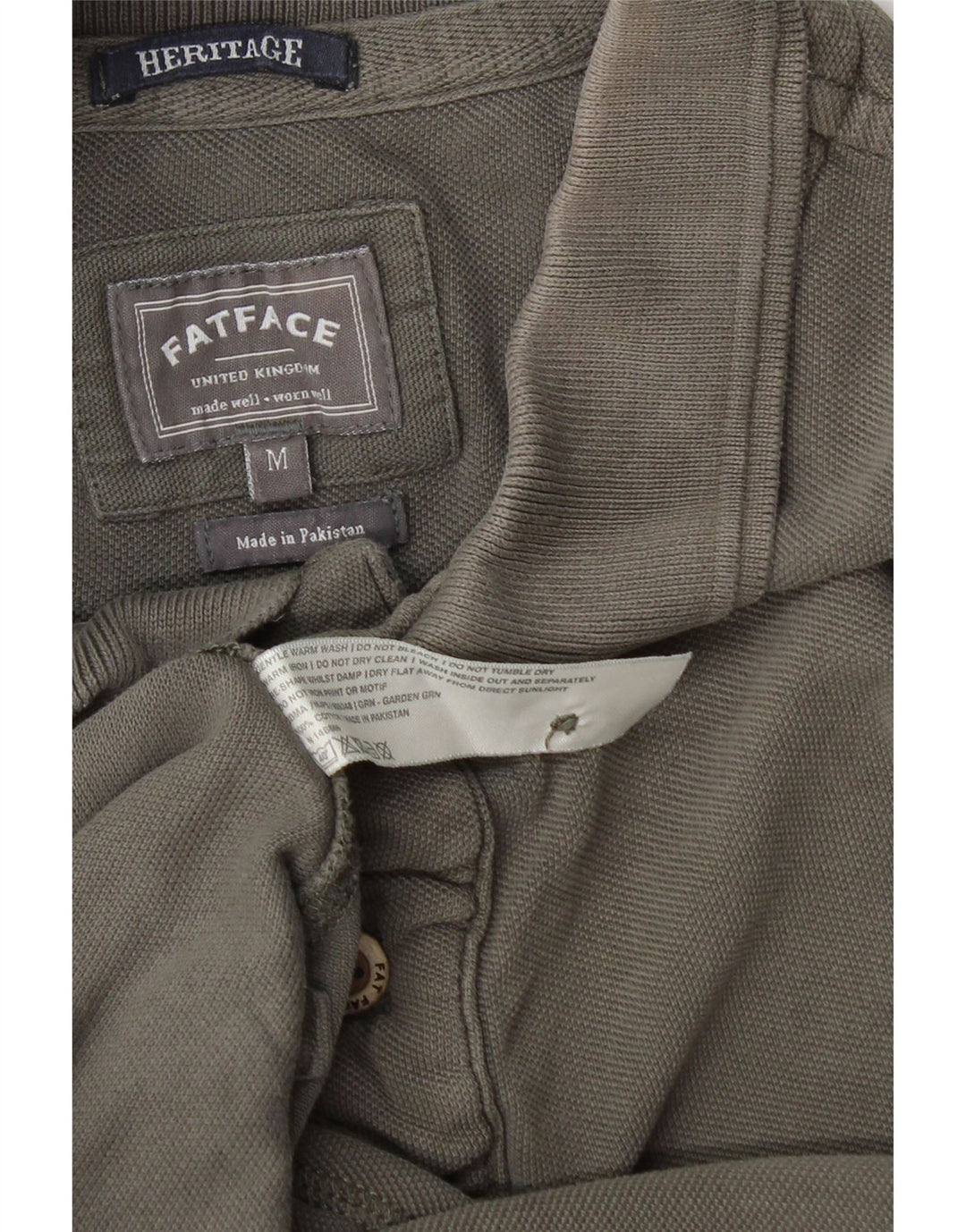 Мужская рубашка поло Fat Face Heritage среднего серого цвета, хлопок