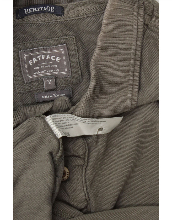 Мужская рубашка поло Fat Face Heritage среднего серого цвета, хлопок