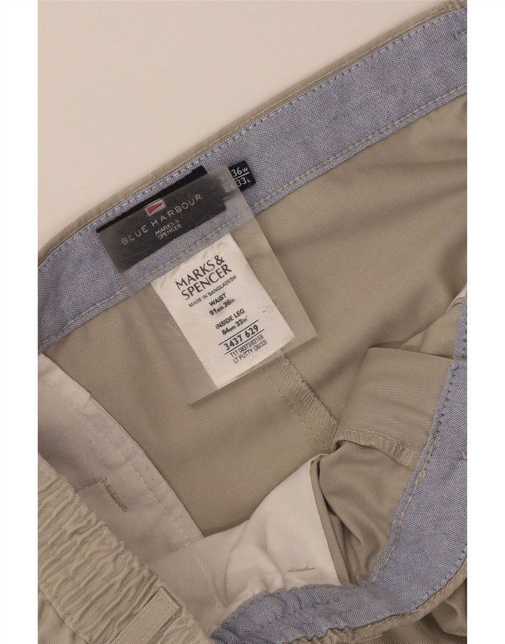 Мужские брюки чинос Marks & Spencer Blue Harbour W36 L33 бежевые