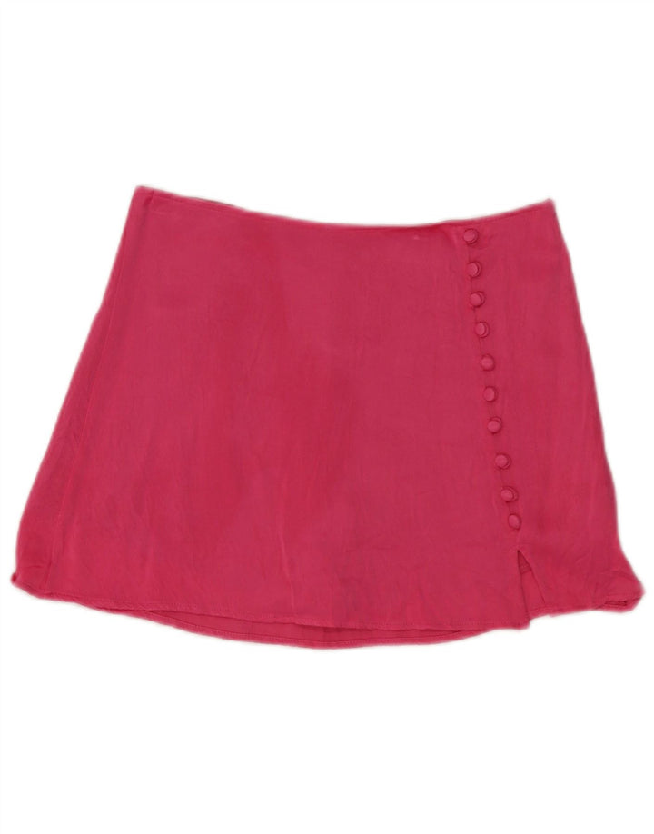 Женская юбка Zara Medium W28 из розовой вискозы