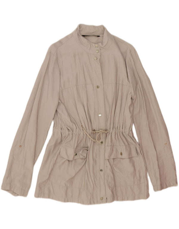 Женская куртка Zara UK 18 XL из вискозы бежевого цвета