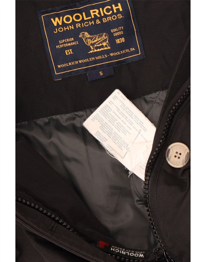 Женское стеганое пальто с капюшоном Woolrich UK 10, маленький черный хлопок