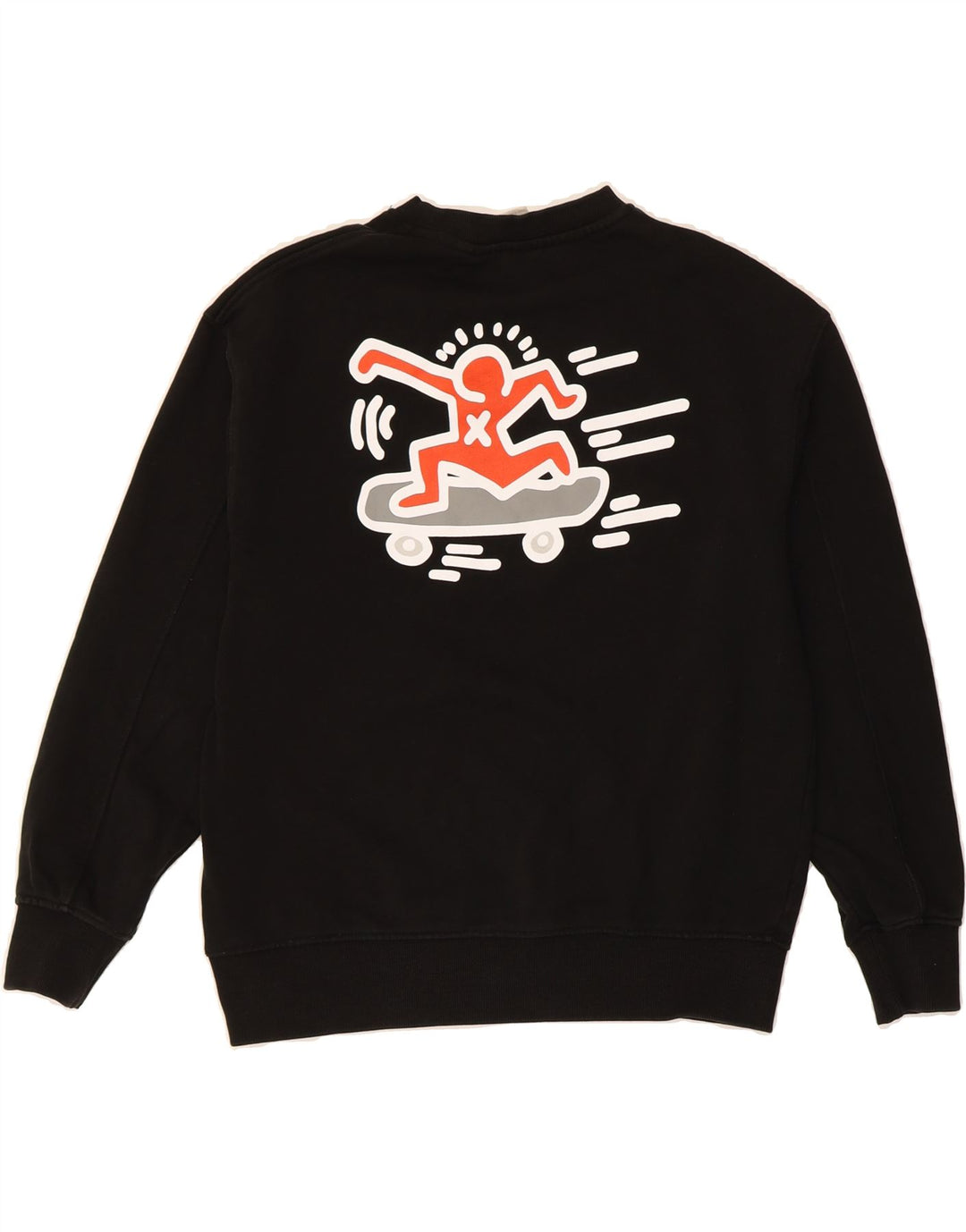 ZARA Boys Graphic Sweatshirt Jumper 11-12 Years Black Cotton Vintage Zara and Second-Hand Zara from Messina Hembry 