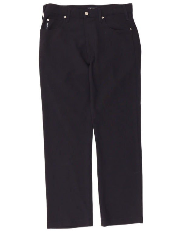 Мужские прямые повседневные брюки Armani W32 L29 темно-синие из полиэстера