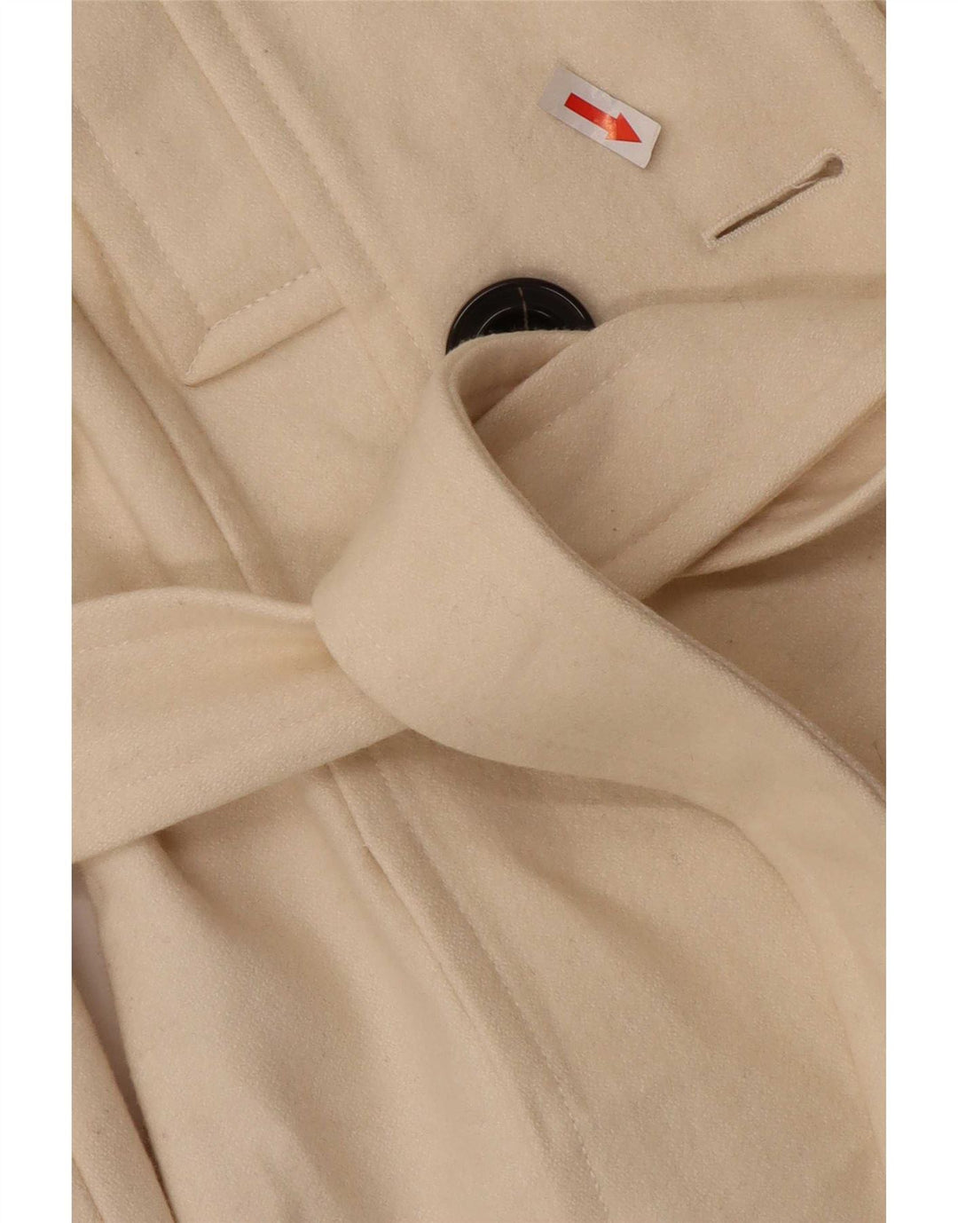 Женское полупальто Zara UK 12, средний цвет, белая шерсть