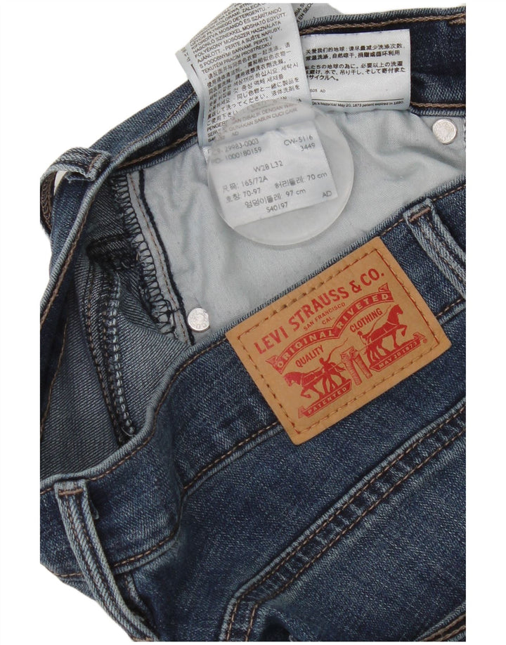 Женские обтягивающие джинсы Levi's W28 L28, темно-синие, хлопок