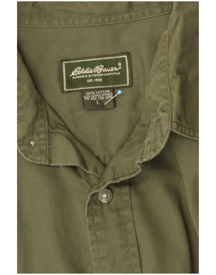 Мужская рубашка Eddie Bauer, большой зеленый хлопок
