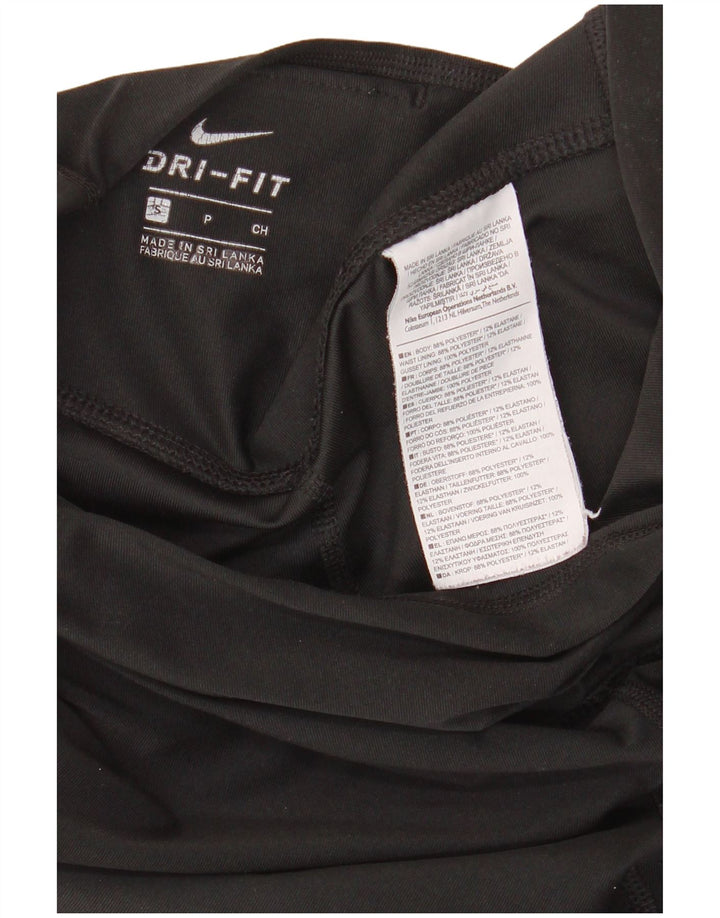 Женские леггинсы с рисунком Nike Dri Fit UK 10, маленькие черные, полиэстер