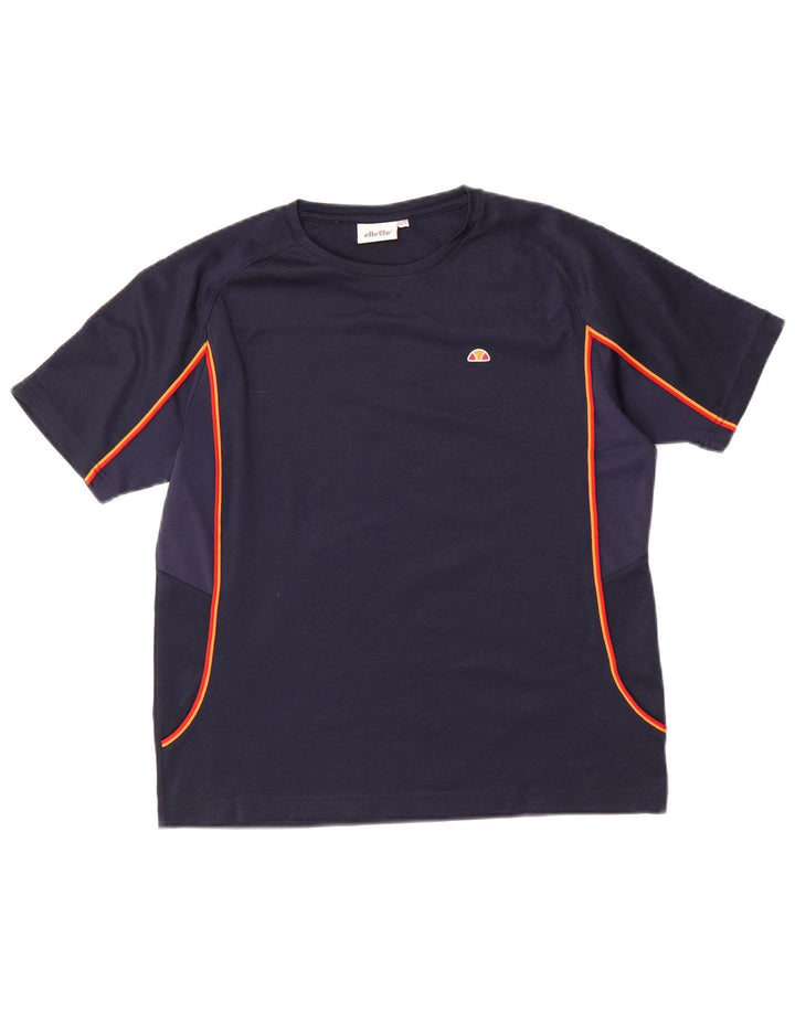 Футболка ELLESSE для мальчиков, топ 13–14 лет, темно-синий, полиэстер