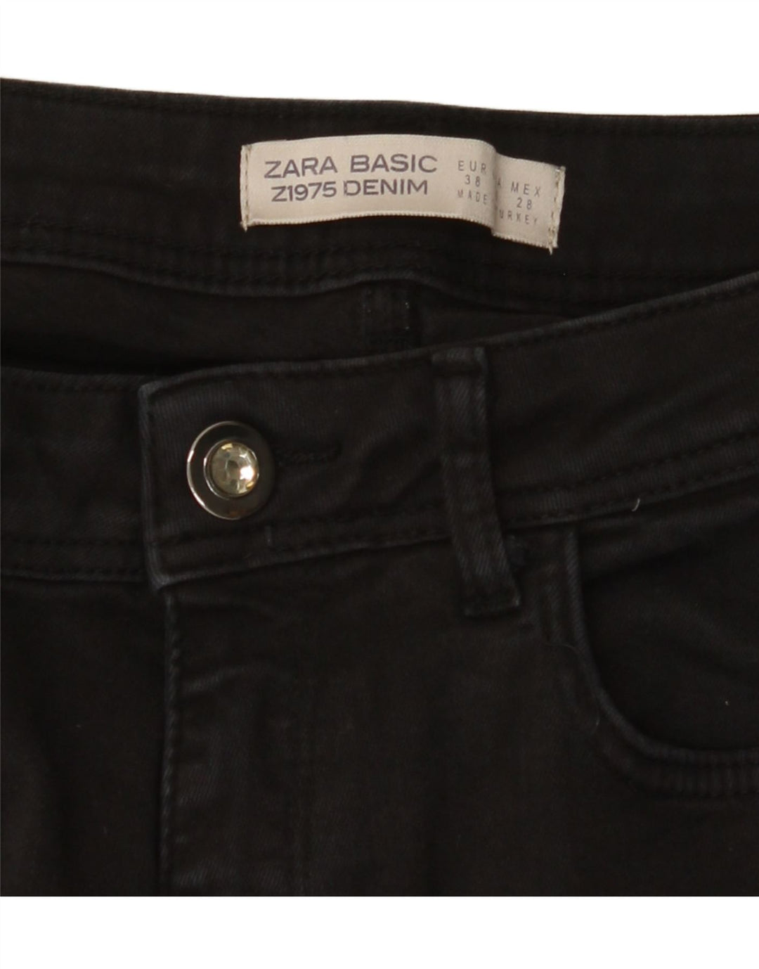 Женские джинсы скинни ZARA EU 38, маленькие W28 L28, черные