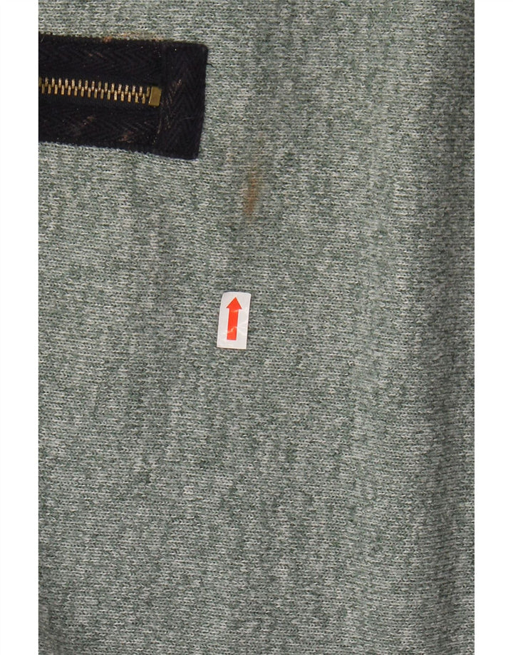 Мужской свитер JOULES с воротником на молнии, большой зеленый полиэстер с крапинками