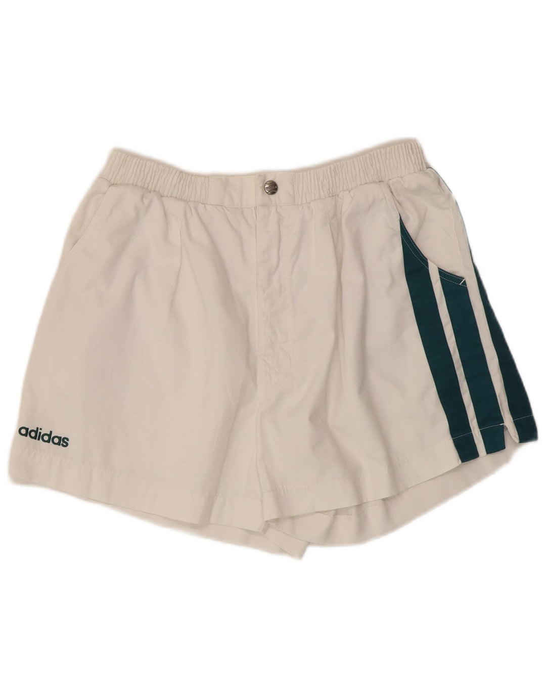Мужские шорты чинос Adidas W38 XL, белый полиэстер с цветными блоками