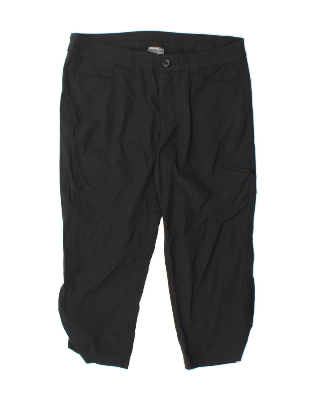 EDDIE BAUER Womens Straight Capri Trousers US 8 Medium W30 L21 Black Nylon Vintage Eddie Bauer and Second-Hand Eddie Bauer from Messina Hembry 
