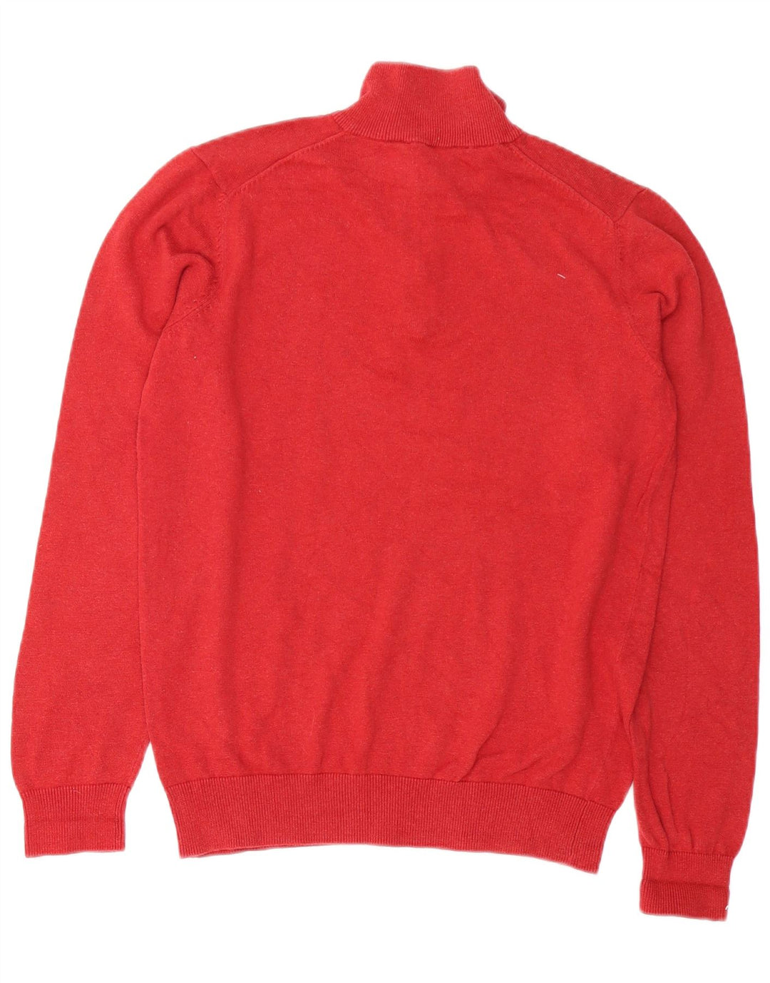 Crew Clothing Мужской джемпер с воротником на молнии, свитер среднего красного цвета из хлопка