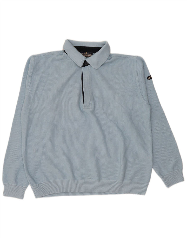 Мужской свитер с воротником-поло Green Coast IT 50, средний синий