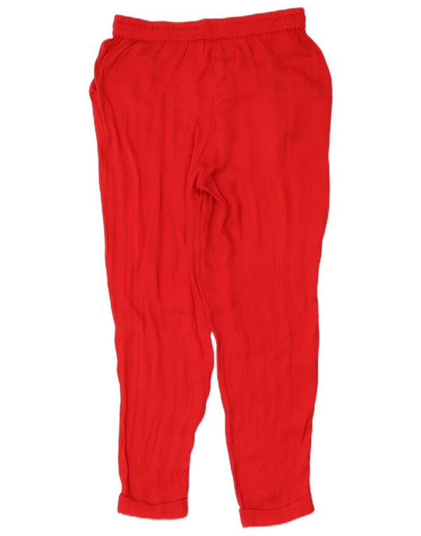 Zara Женские укороченные брюки Trafaluc UK 12 Medium W28 L26 Красный