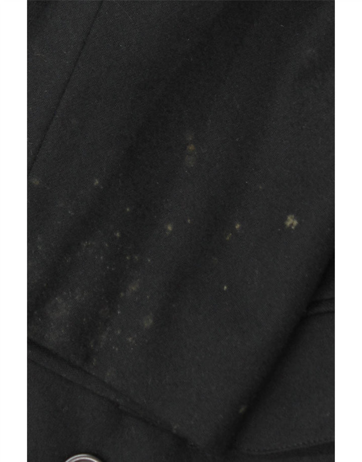 Мужской двубортный пиджак SISLEY UK 38, средний черный шерстяной пиджак