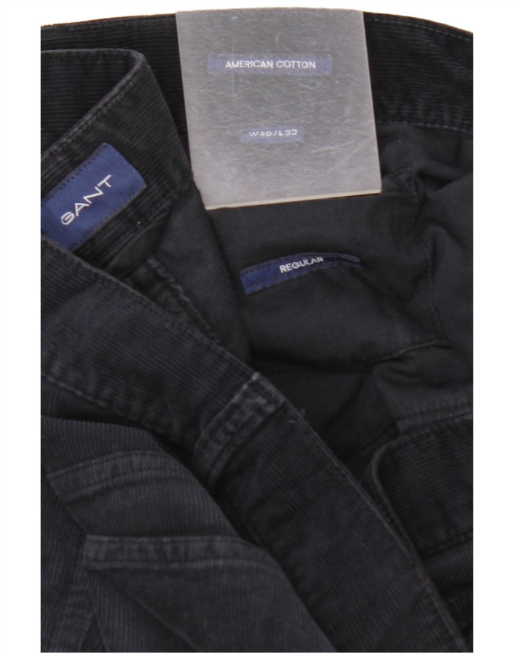 Мужские вельветовые брюки GANT стандартного размера W40 L32, темно-синий, хлопок