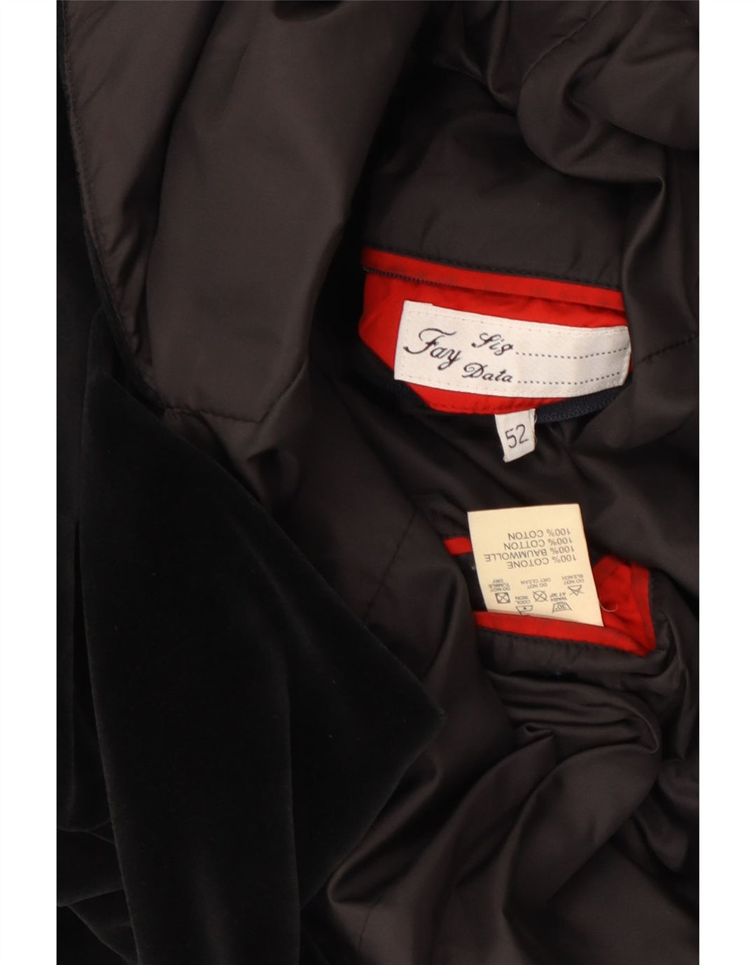 Мужской пиджак FAY на 3 пуговицах IT 52 XL, черный хлопок