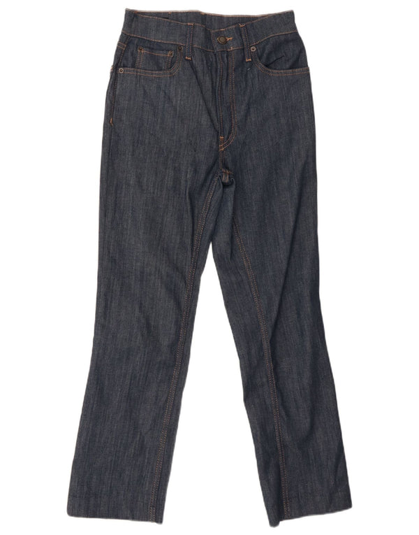 Женские прямые джинсы Zara с высокой посадкой EU 34 2XS W24 L26 Темно-синие