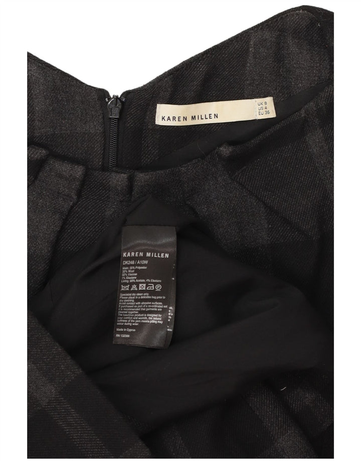 Женское платье-футляр Karen Millen UK 8, маленькое черное платье в клетку из полиэстера