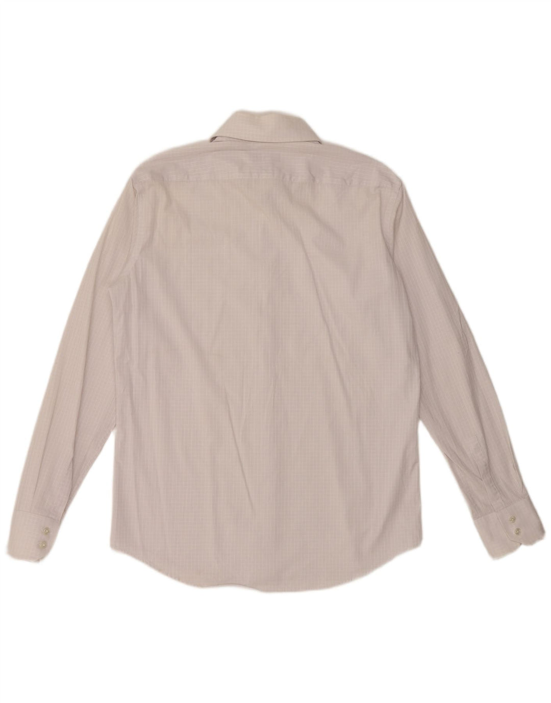 Мужская рубашка стандартного кроя HUGO BOSS, размер 40, 15, 3/4, средняя, белая в клетку