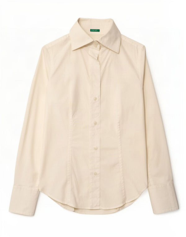 Рубашка женская Benetton UK 12 средняя белая