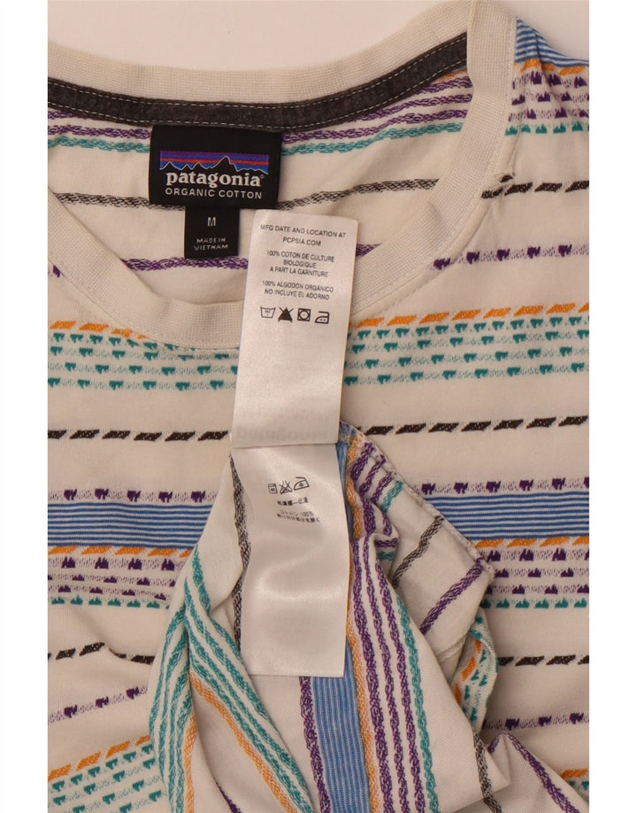 Мужская футболка Patagonia Top Medium Off White Striped Cotton