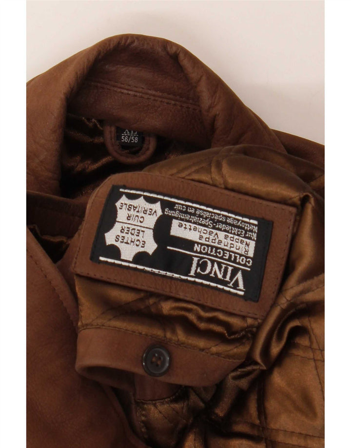 Vinci Мужская кожаная куртка IT 56/58 XL Коричневая