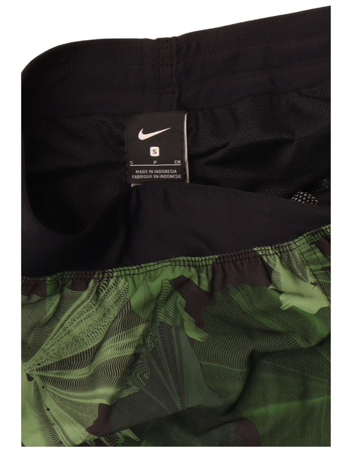 Мужские спортивные шорты NIKE, маленькие зеленые полиэстер с цветочным принтом