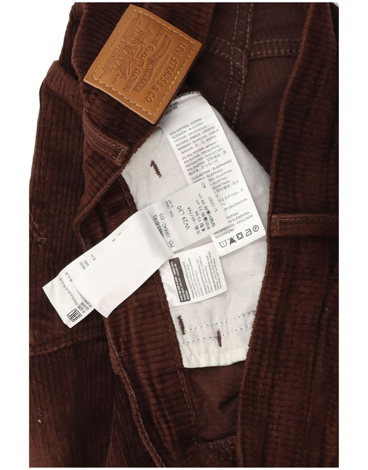 Женские прямые вельветовые брюки LEVI'S W29 L30, коричневые, хлопковые