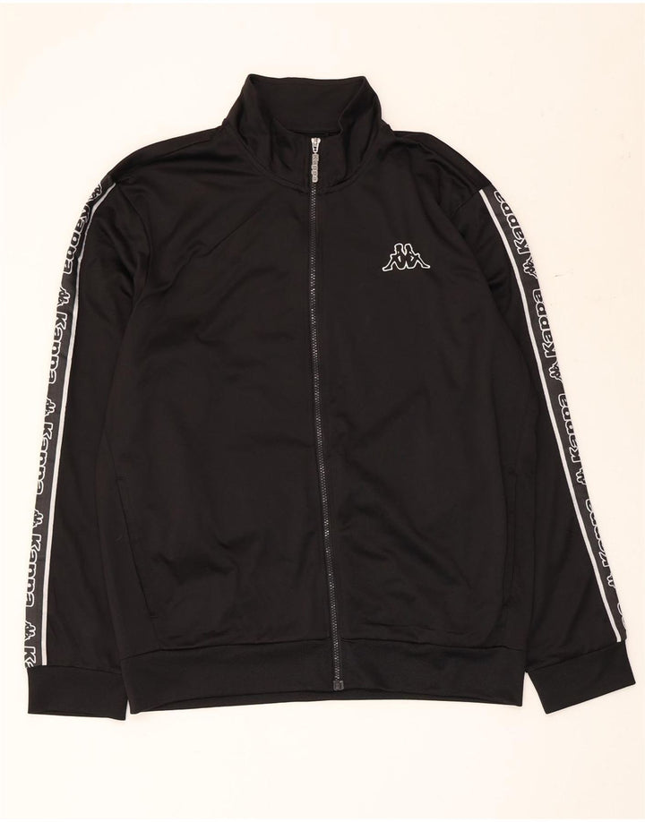 Мужской спортивный костюм Kappa с графическим рисунком, верхняя куртка XL, черный полиэстер