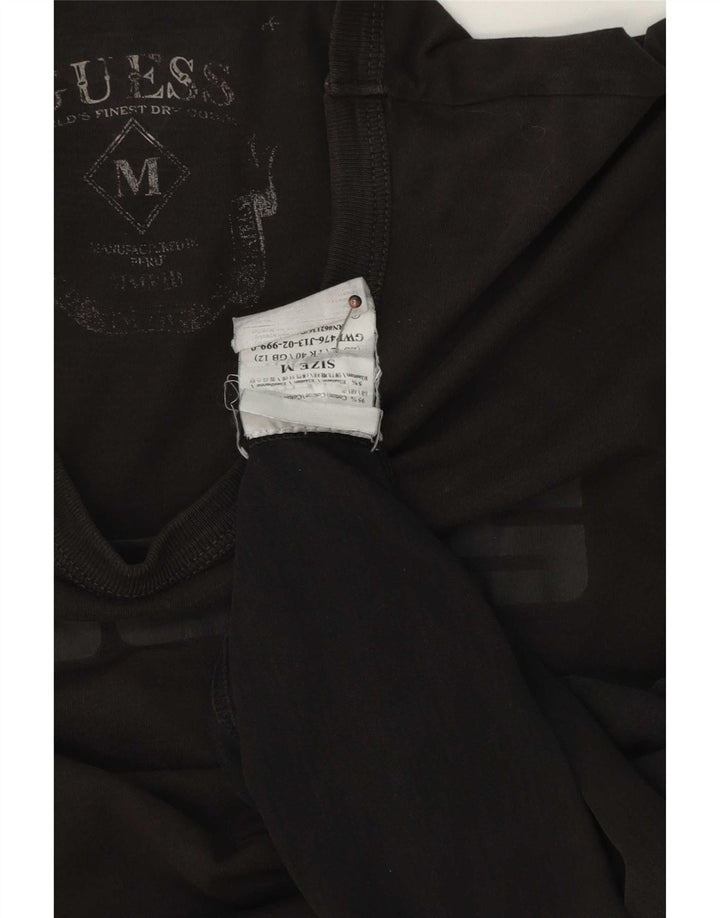 Мужская футболка Guess с графическим рисунком, средний черный хлопок
