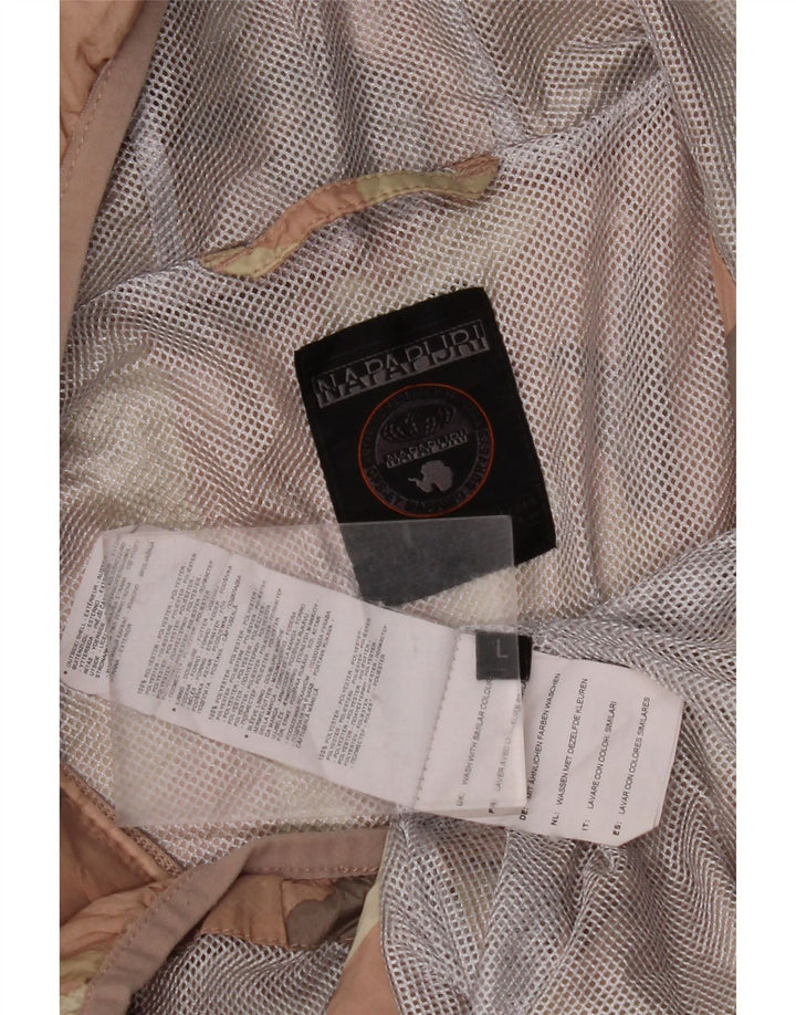 Женская дождевик с капюшоном NAPAPIJRI UK 16, большой розовый камуфляжный полиэстер