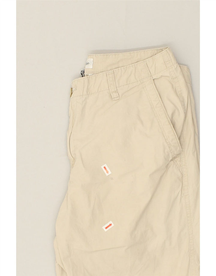 CALVIN KLEIN Womens Chino Shorts W30 Medium Beige Cotton | Vintage Calvin Klein | Thrift | Second-Hand Calvin Klein | Used Clothing | Messina Hembry 