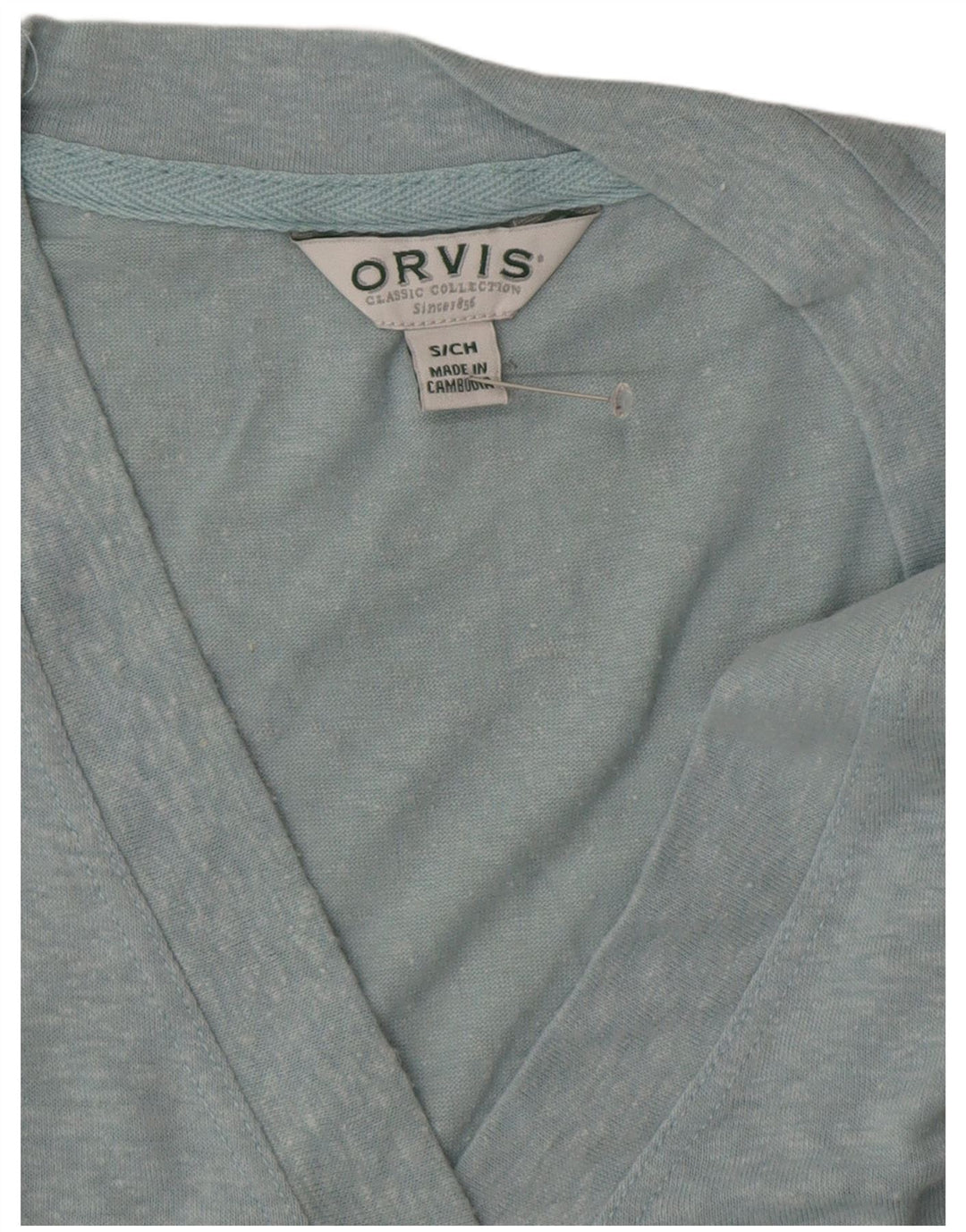 ORVIS Женский топ оверсайз с рукавом 3/4, UK 10, маленький синий