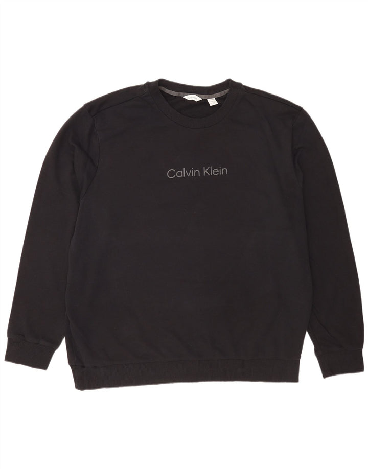 Мужской свитшот с рисунком Calvin Klein 2XL, черный хлопок