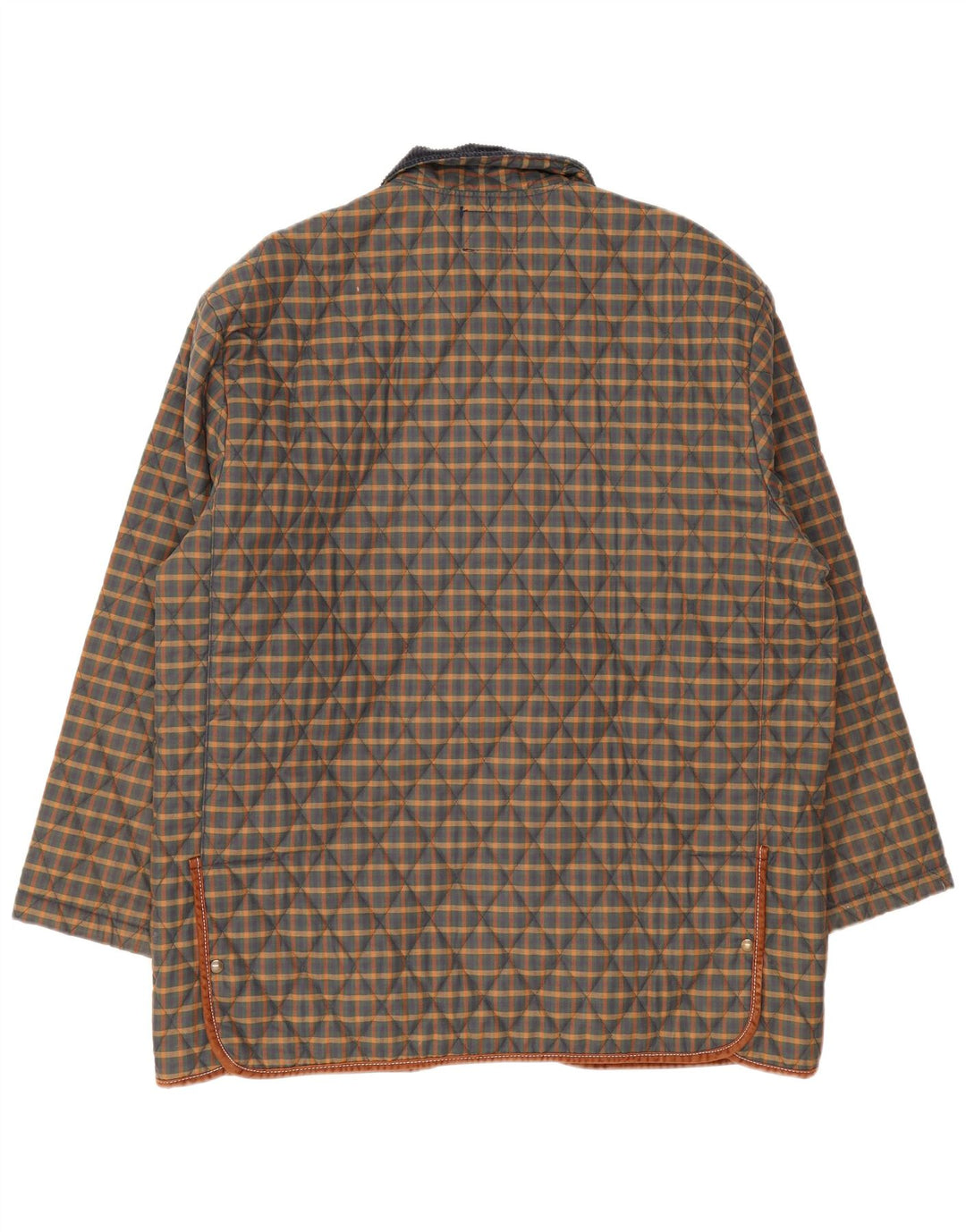 Мужская стеганая куртка Derby Saddlery UK 42 XL, полиэстер в разноцветную клетку